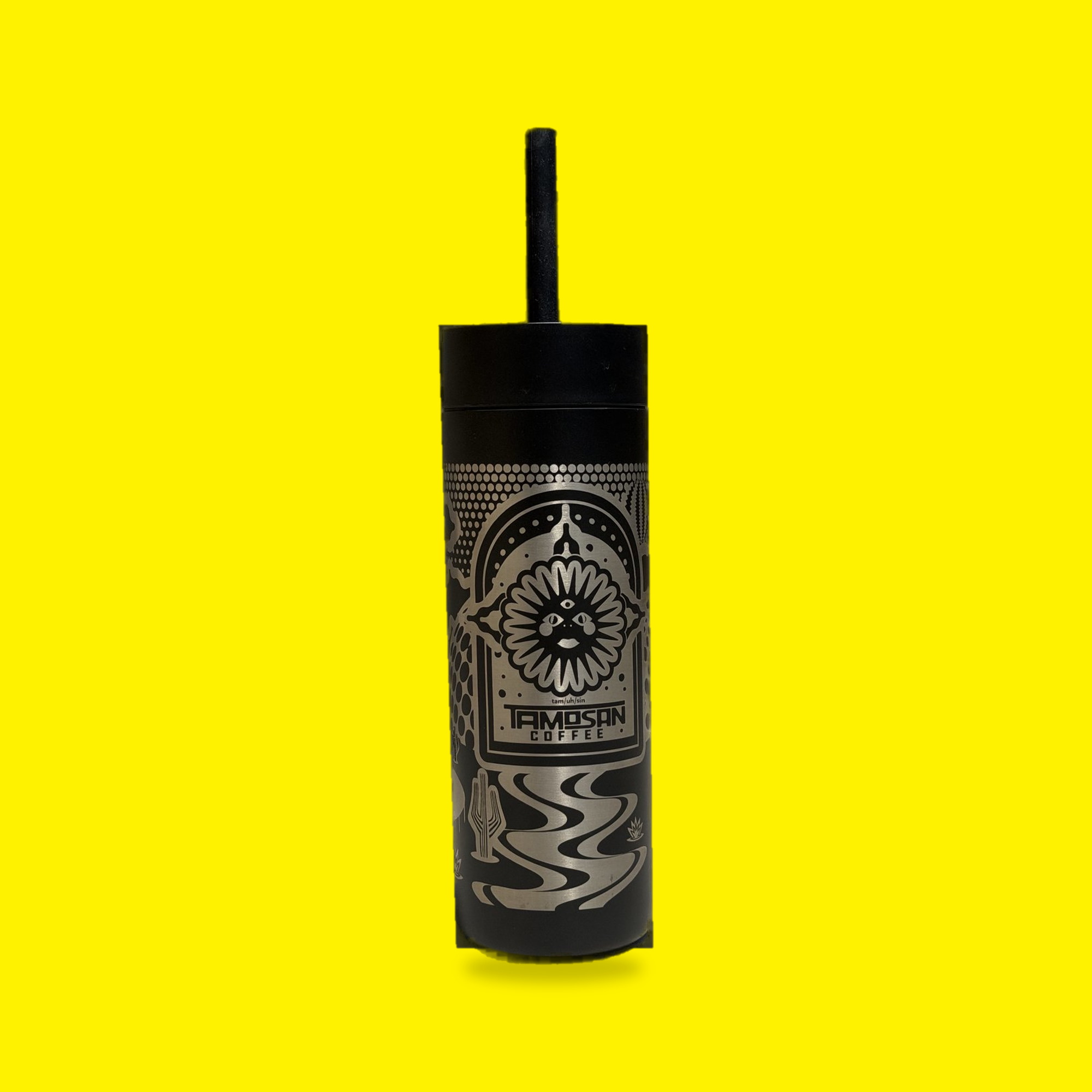 Black insulated Tamosan sippie cup
